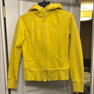 Lululemon Yellow Zip-Up Hoodie